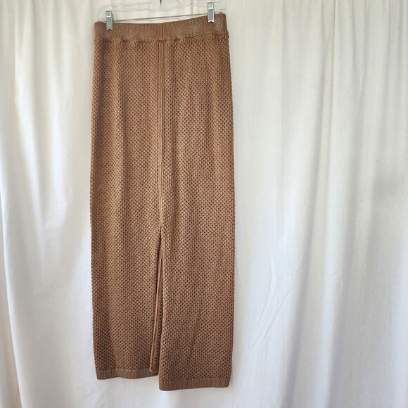 Free People Golden hour maxi skirt women's size M y2k Boho western Crochet Tan - Picture 5 of 13